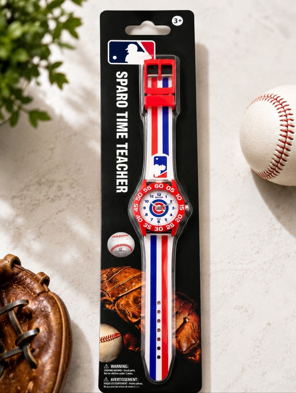 Sparo Chicago Cubs MLB Time Teacher Kids Watch Red White Blue BNIP CC